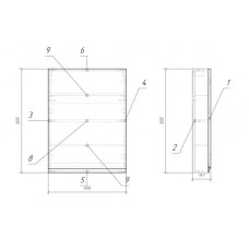 Шкаф подвесной белый глянец Cersanit Moduo SW-MOD60/Wh