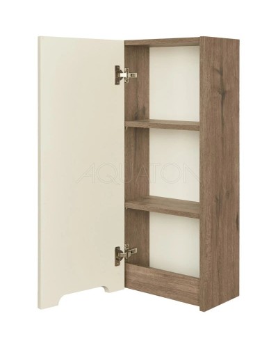 Шкаф подвесной бежевый/дуб веллингтон L Акватон Оливия 1A254703OLVGL