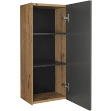 Шкаф подвесной графит софт/дуб веллингтон L/R Акватон Сохо 1A258403AJA00