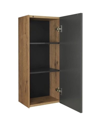 Шкаф подвесной графит софт/дуб веллингтон L/R Акватон Сохо 1A258403AJA00