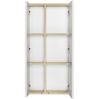 Шкаф двустворчатый подвесной 43х86,4 см дуб эндгрейн/белый матовый Акватон Мишель 1A243903MIX40