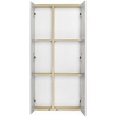 Шкаф двустворчатый подвесной 43х86,4 см дуб эндгрейн/белый матовый Акватон Мишель 1A243903MIX40