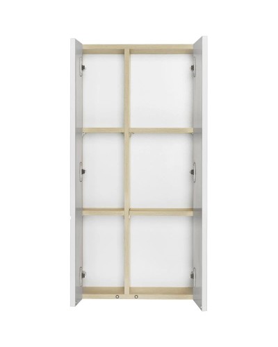 Шкаф двустворчатый подвесной 43х86,4 см дуб эндгрейн/белый матовый Акватон Мишель 1A243903MIX40