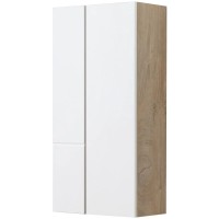 Шкаф двустворчатый подвесной 43х86,4 см дуб эндгрейн/белый матовый Акватон Мишель 1A243903MIX40