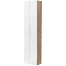 Шкаф двустворчатый подвесной 43х86,4 см дуб эндгрейн/белый матовый Акватон Мишель 1A243903MIX40