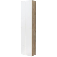 Шкаф двустворчатый подвесной 43х86,4 см дуб эндгрейн/белый матовый Акватон Мишель 1A243903MIX40