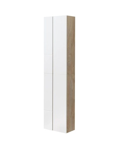 Шкаф двустворчатый подвесной 43х86,4 см дуб эндгрейн/белый матовый Акватон Мишель 1A243903MIX40