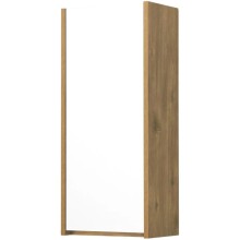 Шкаф одностворчатый подвесной 35х80 см белый глянец/дуб рустикальный Акватон Сканди 1A255003SDZ90