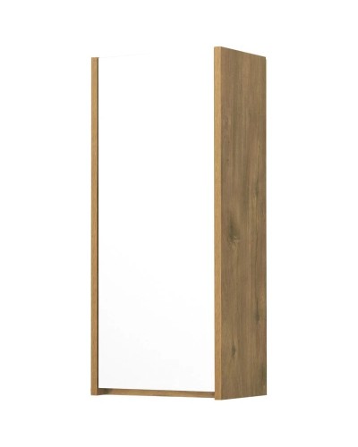 Шкаф одностворчатый подвесной 35х80 см белый глянец/дуб рустикальный Акватон Сканди 1A255003SDZ90