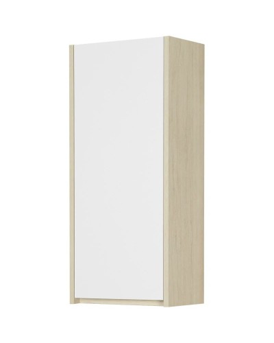 Шкаф одностворчатый подвесной 35х80 см белый глянец/дуб верона Акватон Сканди 1A255003SDB20