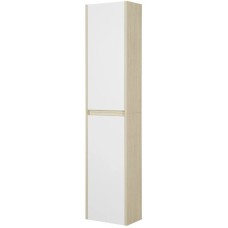 Шкаф одностворчатый подвесной 35х80 см белый глянец/дуб верона Акватон Сканди 1A255003SDB20