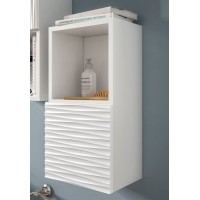 Подвесной шкафчик с одной верхней открытой полкой и распашной дверкой CEZARES BALI BAPN02.601