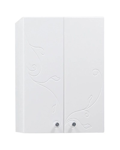 Шкаф двустворчатый подвесной 61х81,8 см белый глянец Акватон Домус 1A153003LL010