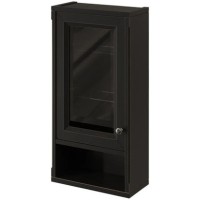 Шкаф одностворчатый черный матовый L Caprigo Jardin 10492L-B032