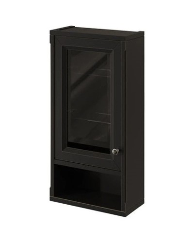 Шкаф одностворчатый черный матовый L Caprigo Jardin 10492L-B032