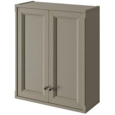 Шкаф двустворчатый серый матовый Caprigo Jardin 10495-B021