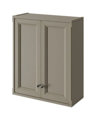 Шкаф двустворчатый серый матовый Caprigo Jardin 10495-B021