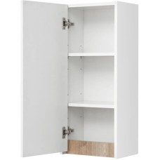 Шкаф одностворчатый 35х80 см белый глянец/дуб эндгрейн L/R Акватон Марти 1A270203MY010