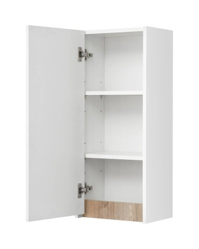 Шкаф одностворчатый 35х80 см белый глянец/дуб эндгрейн L/R Акватон Марти 1A270203MY010