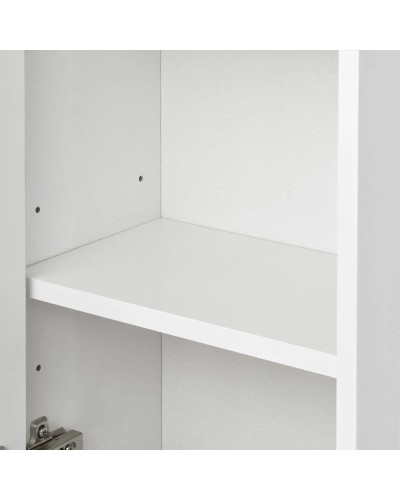 Шкаф одностворчатый 35х80 см белый глянец/дуб эндгрейн L/R Акватон Марти 1A270203MY010