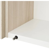 Шкаф одностворчатый 34,6х85 см белый глянец/ясень шимо L/R Акватон Асти 1A262903AX010