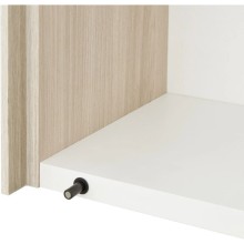 Шкаф одностворчатый 34,6х85 см белый глянец/ясень шимо L/R Акватон Асти 1A262903AX010