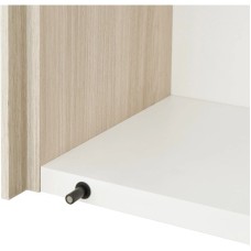 Шкаф одностворчатый 34,6х85 см белый глянец/ясень шимо L/R Акватон Асти 1A262903AX010