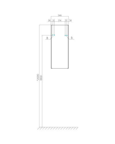Шкаф одностворчатый 34,6х85 см белый глянец/ясень шимо L/R Акватон Асти 1A262903AX010