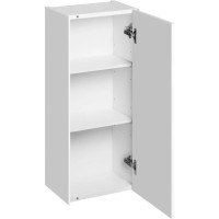 Шкаф одностворчатый 34,6х85 см белый глянец/белый матовый L/R Акватон Асти 1A262903AX2B0