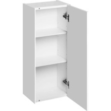 Шкаф одностворчатый 34,6х85 см белый глянец/белый матовый L/R Акватон Асти 1A262903AX2B0