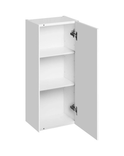 Шкаф одностворчатый 34,6х85 см белый глянец/белый матовый L/R Акватон Асти 1A262903AX2B0