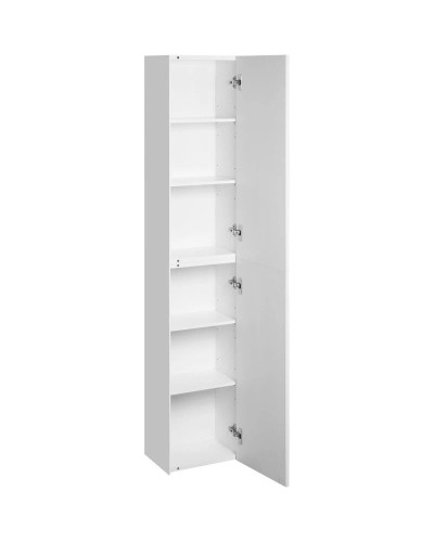 Шкаф одностворчатый 34,6х85 см белый глянец/белый матовый L/R Акватон Асти 1A262903AX2B0