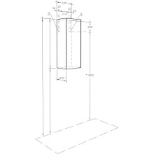 Шкаф одностворчатый 34,6х85 см белый глянец/белый матовый L/R Акватон Асти 1A262903AX2B0