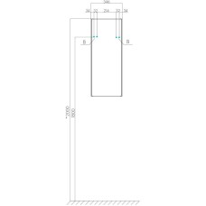 Шкаф одностворчатый 34,6х85 см белый глянец/белый матовый L/R Акватон Асти 1A262903AX2B0