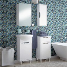 Шкаф одностворчатый 30х70 белый глянец/белый матовый R Corozo Монро SD-00000679