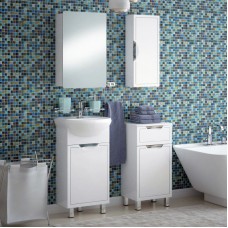 Шкаф одностворчатый 30х70 белый глянец/белый матовый R Corozo Монро SD-00000679