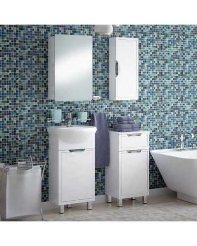 Шкаф одностворчатый 30х70 белый глянец/белый матовый R Corozo Монро SD-00000679