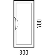 Шкаф одностворчатый 30х70 белый глянец/белый матовый R Corozo Монро SD-00000679