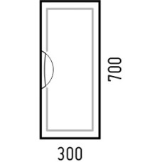 Шкаф одностворчатый 30х70 белый глянец/белый матовый R Corozo Монро SD-00000679