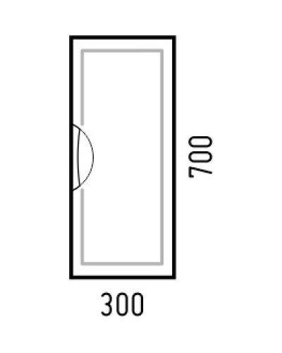 Шкаф одностворчатый 30х70 белый глянец/белый матовый R Corozo Монро SD-00000679