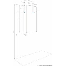 Шкаф одностворчатый 30х70 светло-серый L/R Акватон Марбл 1A276403MH8A0