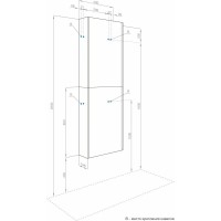 Шкаф одностворчатый 30х70 светло-серый L/R Акватон Марбл 1A276403MH8A0