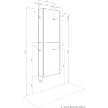 Шкаф одностворчатый 30х70 светло-серый L/R Акватон Марбл 1A276403MH8A0