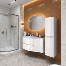 Шкаф одностворчатый 34х55 Bianco Lucido R Cezares Vague 44222