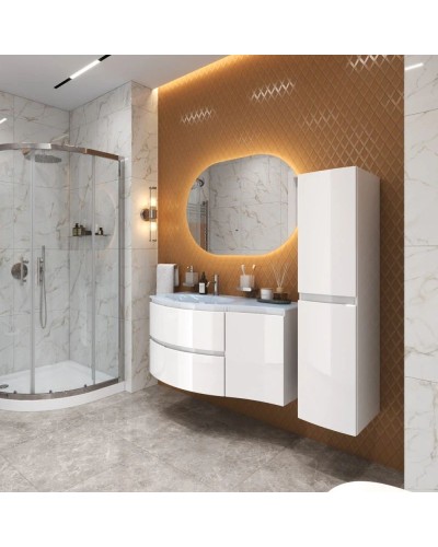 Шкаф одностворчатый 34х55 Bianco Lucido R Cezares Vague 44222