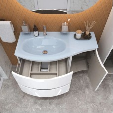 Шкаф одностворчатый 34х55 Bianco Lucido R Cezares Vague 44222