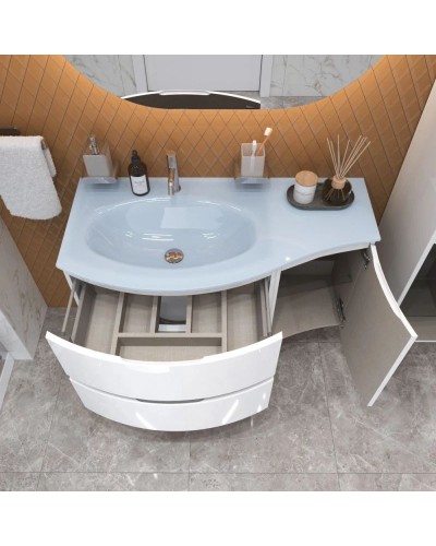 Шкаф одностворчатый 34х55 Bianco Lucido R Cezares Vague 44222