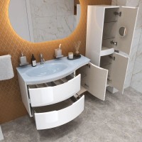 Шкаф одностворчатый 34х55 Bianco Lucido R Cezares Vague 44222