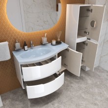 Шкаф одностворчатый 34х55 Bianco Lucido R Cezares Vague 44222