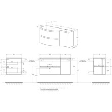 Шкаф одностворчатый 34х55 Rovere Sbiancato R Cezares Vague 54848